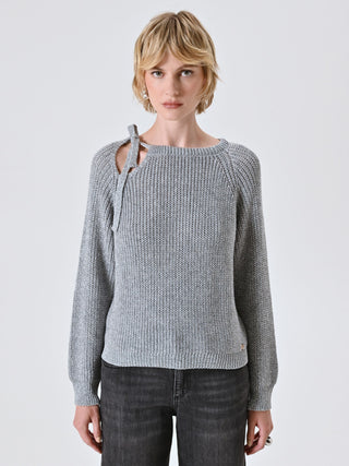 Lurex Sweater with Bow