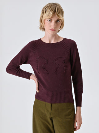 Maglione Bordeaux Logo RR