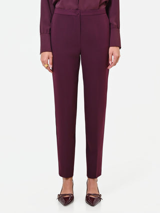 Pantalone Studio bordeaux gessato