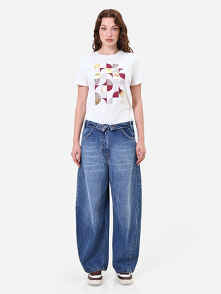 Jeans balloon con vita ribaltata
