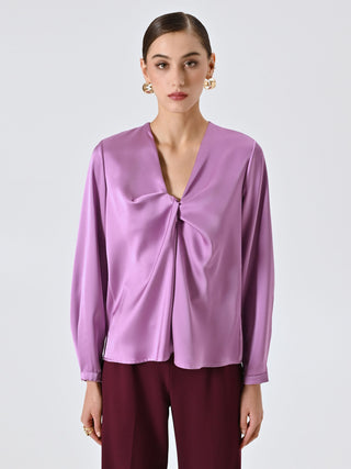 Blusa con Nodo Rosa Orchidea