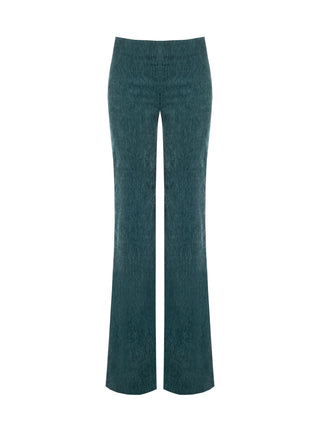 High-Waisted Teal Palazzo Trousers