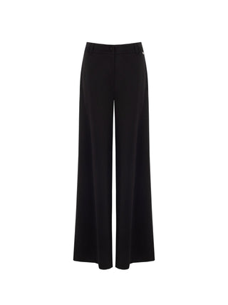 Pantalone nero in Punto Milano misto viscosa