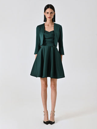 Green Satin Shrug
