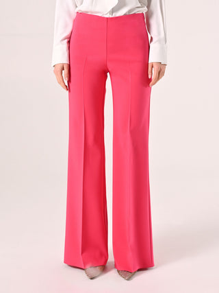 Pantaloni Palazzo Fuxia in Tessuto Tecnico