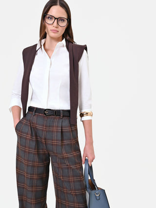 Cream Turn-Up Cuff Blouse