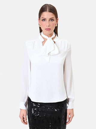 Uni-Farbene Bluse