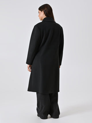Curvy Black Velour Coat