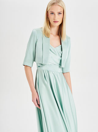 Boléro en satin Rinascimento atelier vert sauge
