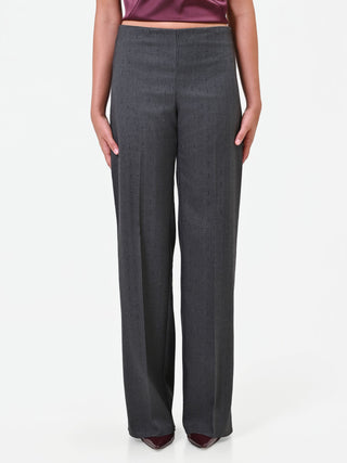 Pantalon gris foncé coupe droite Giorgia Palmas X Rinascimento