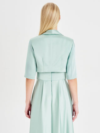 Boléro en satin Rinascimento atelier vert sauge
