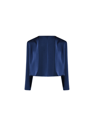 Blue Satin Shrug