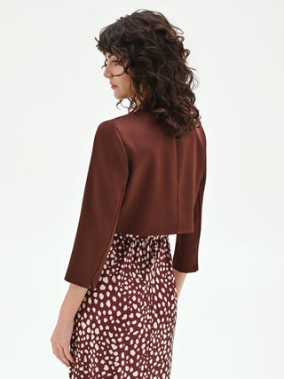 Brown satin shawl