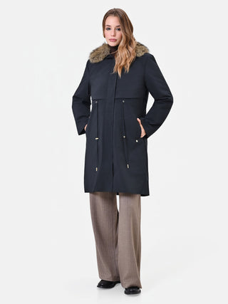 FW26ITA106 CAPP PARKA LUNGO COLLO B001