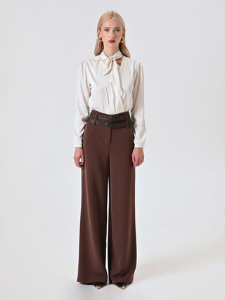 Pantaloni Marroni Larghi