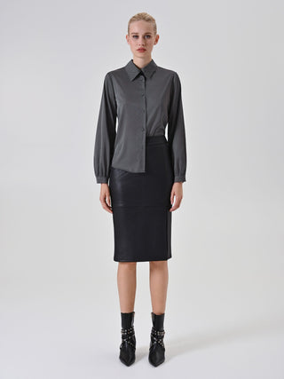 Optical-Print Black Shirt