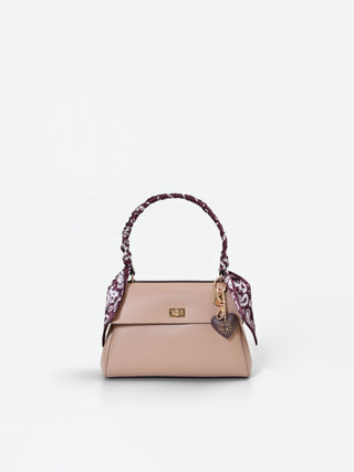 Beige taupe handbag with Giorgia Palmas X Rinascimento scarf