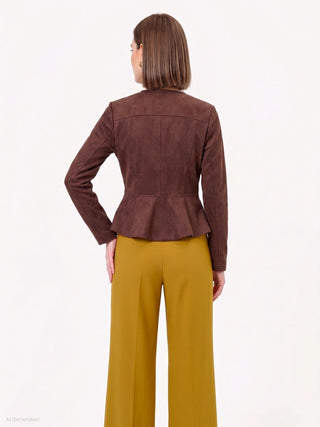 Chocolate Brown Dainetto Effect Jacket