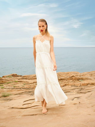 White Dress with Inserts