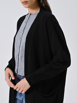 Cardigan Nero in Maglia