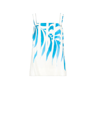 Turquoise-print Top