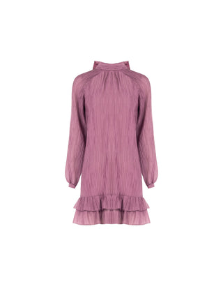 Robe rose antique à effet gaufré
