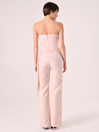 Combinaison plissée rose pâle
