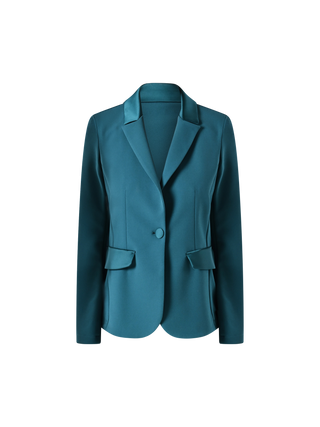 Royal Green Jacket with Satin Inserts