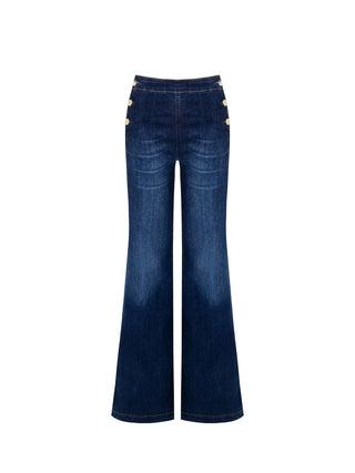 Dark-wash Wide Jeans