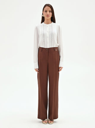 Chocolate Linen Trousers