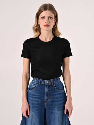 T-Shirt Lurex Nero