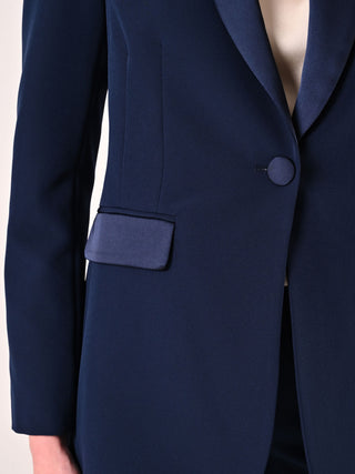 Giacca Revers Tuxedo Blu