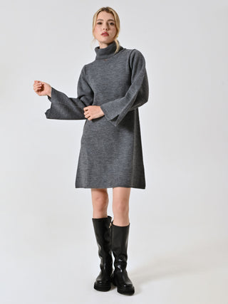 Abito in Maglia Grigio Scuro