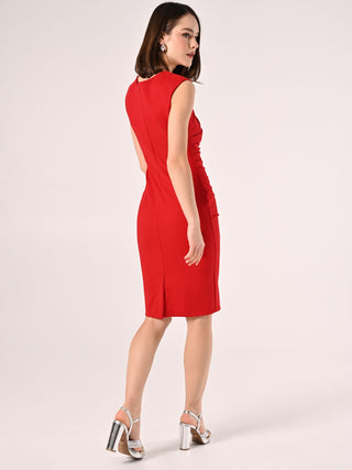 Robe fourreau drapée maille Milano