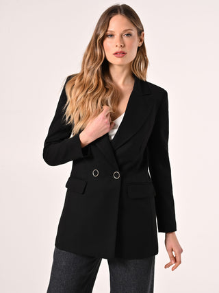 Black Double-breasted Jacket