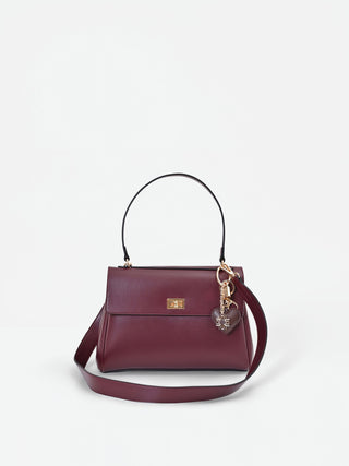 Bordeaux handbag with Giorgia Palmas X Rinascimento scarf