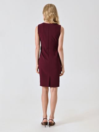 Tubino Bordeaux con Scollo Quadrato