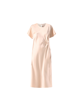 Robe à nœud beige en satin