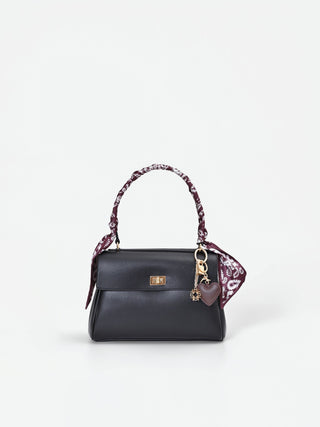 Black handbag with scarf and charms Giorgia Palmas X Rinascimento