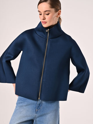 Blue Cape in Scuba Fabric
