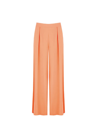 Pantaloni Arancioni in Tessuto Fluido