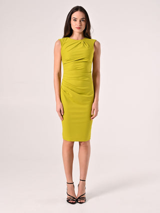 Robe fourreau maille Milano avec drapé