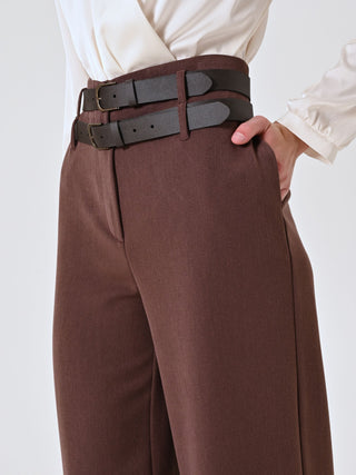 Pantaloni Marroni Larghi