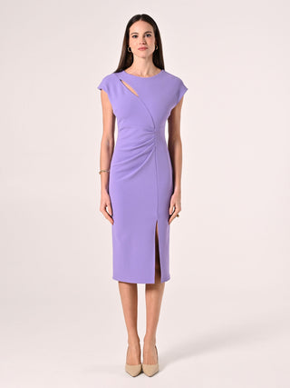 Robe fourreau cut-out couleur lavande
