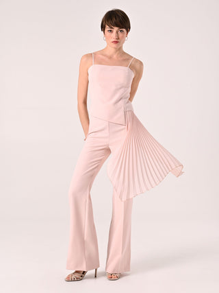 Combinaison plissée rose pâle