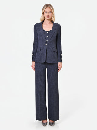 Navy Blue Milano Stitch Blazer