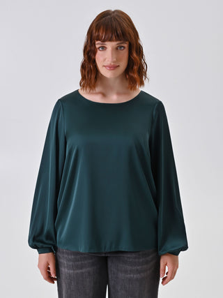 Blusa Curvy in Raso Verde