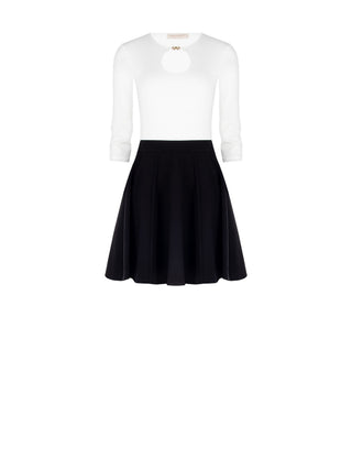 Two-tone Flared Dress