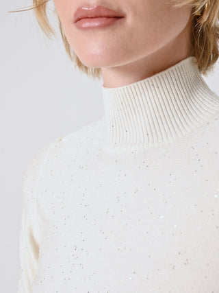 Lupetto in Maglia con Micro Paillettes