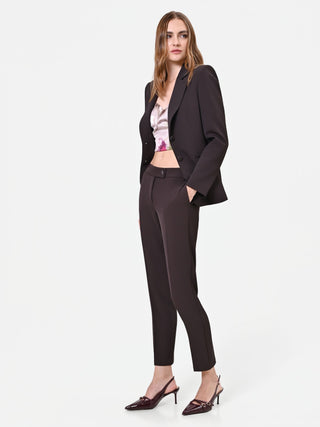 Dark Brown Creased Trousers